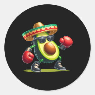 Adesivo Avocado Mostrando Boxeiras Cinco De Mayo Engraçado