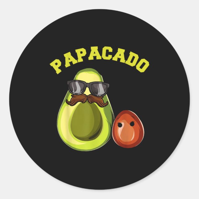 Adesivo Avocado Shirt For Men, Papacado Pregnancy Announce (Frente)