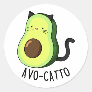 Adesivo Avocatto Cute Avocado Cat Pun