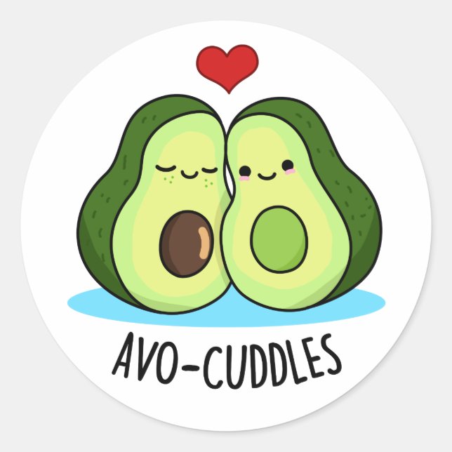 Adesivo Avocudles Funny Avocado Casal Pun (Frente)