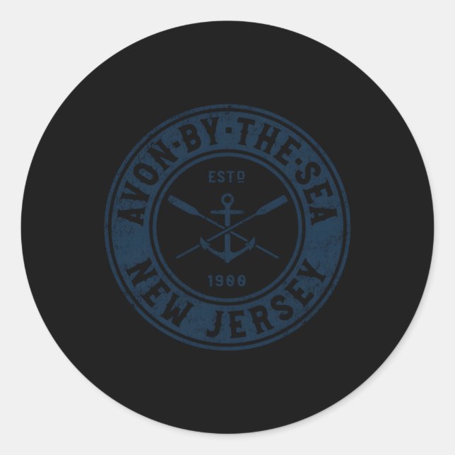 Adesivo Avon-By-The-Sea New Jersey Nj Boat Anchor Oars (Frente)