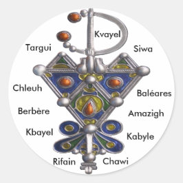 Adesivo avzim bleu, Amaghir, Rifain, Kabyle, Berbère