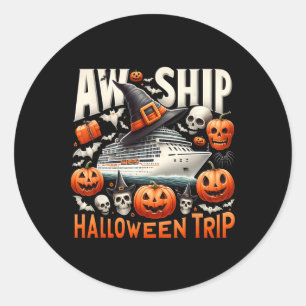 Adesivo Aw Navio Halloween Trip Feliz Halloween Spooky Pum