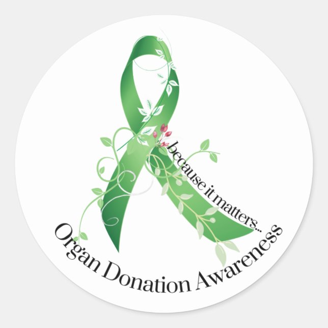 Adesivo Awareness Ribbon Organ Donation Awareness (Frente)