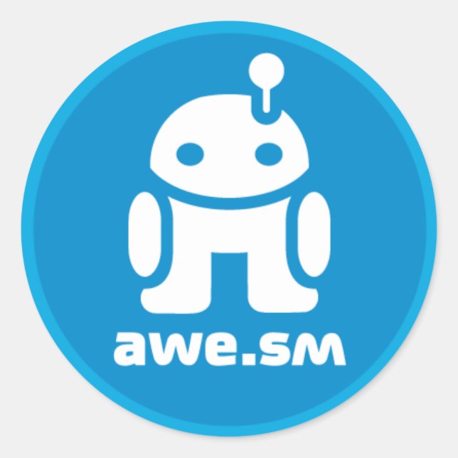 Adesivo Awe.sm-o Sticker (Azul) (Frente)