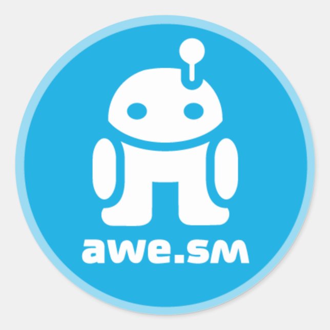 Adesivo Awe.sm-o Sticker (Azul Claro) (Frente)