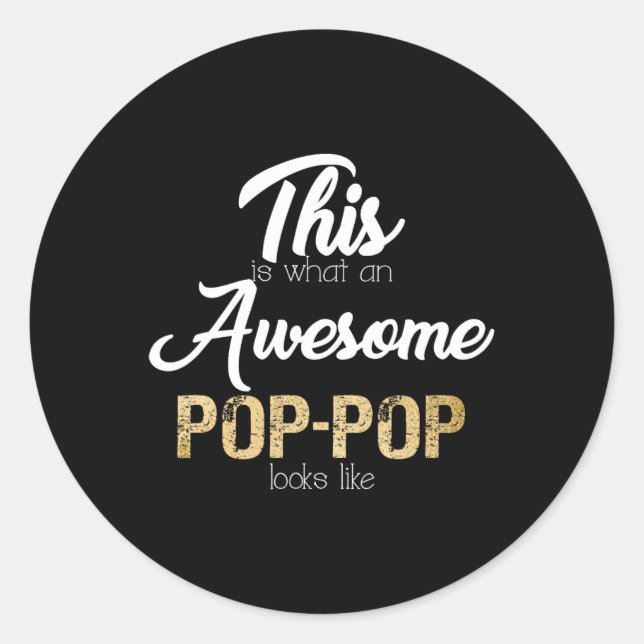 Adesivo Awesome Pop-pop Special Grandpa  (Frente)
