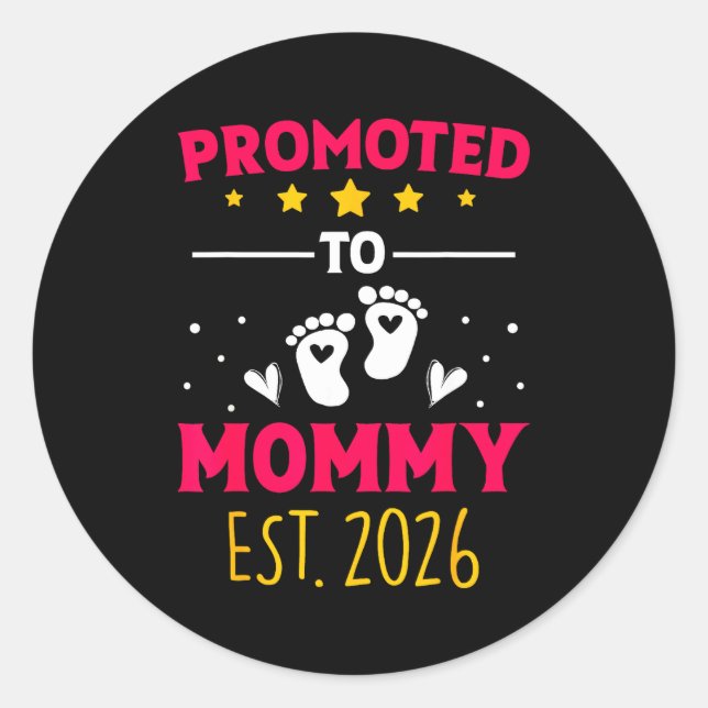 Adesivo Awesome Promoted To Mommy 2026 Pregnancy Announcem (Frente)