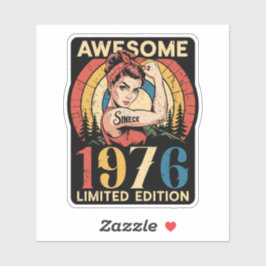 Adesivo Awesome Since 1976 50th Women's Birthday Retro 