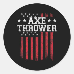 Adesivo Ax Thrower Proud American Flag Usa Patririo