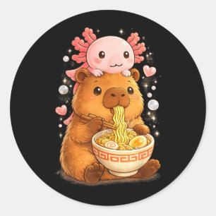 Adesivo Axolote Engraçado Anime Kawaii e Capivara