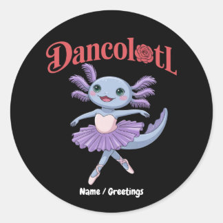 Adesivo Axolote Engraçado Dancolotl Garotas Ballet Dança M