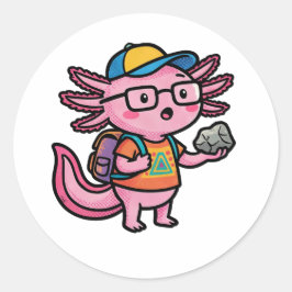 Adesivo Axolote Nerd Sarcástico Eu Faço Perguntas de Axolo