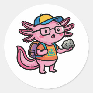 Adesivo Axolote Nerd Sarcástico Eu Faço Perguntas de Axolo