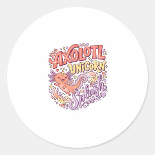 Adesivo Axolote Unicórnio Splash Caprichoso Branco Bac