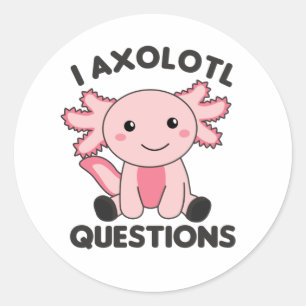 Adesivo Axolotl Amém Animais Doce Para Crianças Cla Rosa