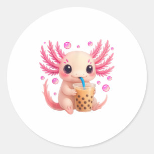 Adesivo Axolotl Bubble Boba Tea Anime Cute Kawaii Teen Gir