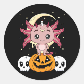 Adesivo axolotl de halloween
