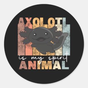 Adesivo Axolotl É O Meu Animal Espirituoso - Doce Axolotl