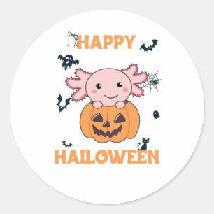 Adesivo Axolotl Em Pumpkin Sweet Axolotls Feliz Dia das Br