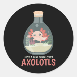 Adesivo Axolotl Fish Tank Axolotl questiona animação bonit