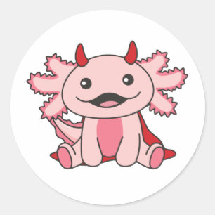 Adesivo Axolotl Halloween Cute Devil Kids Witume