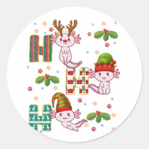 Adesivo Axolotl Ho Ho Feliz Natal Novidade