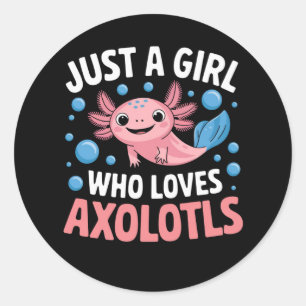 Adesivo Axolotl Kawaii Apenas Uma Garota Que Ama Axolotls 