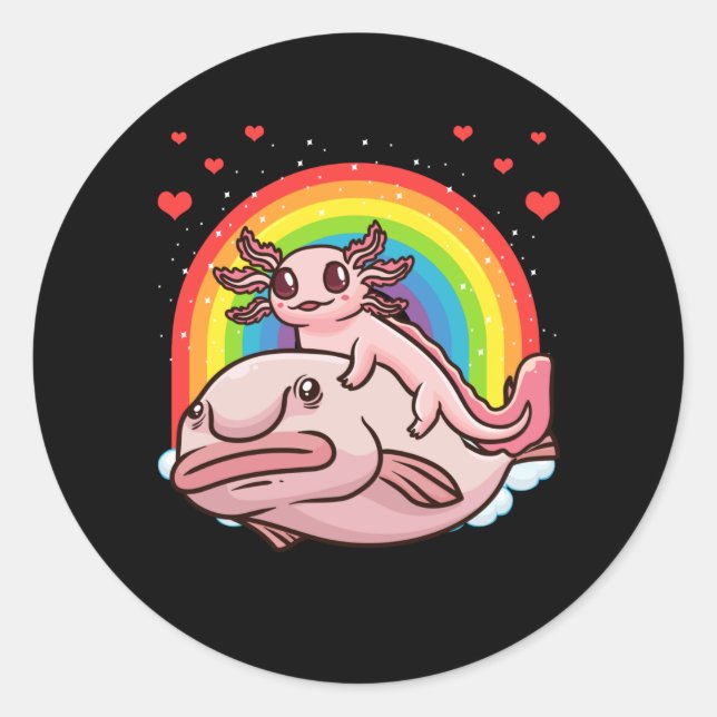 Adesivo Axolotl Kawaii Blobfish (Frente)