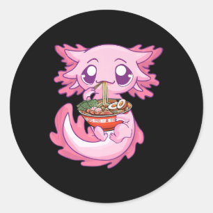 Adesivo Axolotl Ramen Kawaii Japonês Anime Noodle Gift Gi