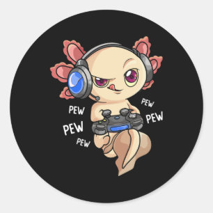Adesivo Axolotl Shirt Kids Boys Gamers - Jogo Kawaii