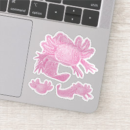 Adesivo Axolotl Stickers - PINK - 3 Pack