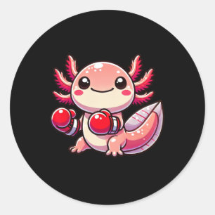 Adesivo Axolotl Vestido Como Um Boxer Engraçado