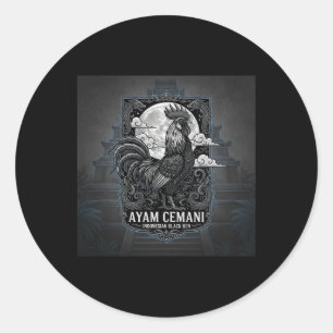 Adesivo Ayam Cemani - Galinha Preta Indonésia Indonésio A