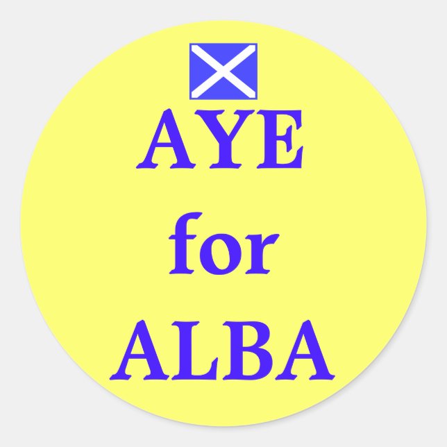 Adesivo Aye for Alba Scottish Independence Flag Sticker (Frente)