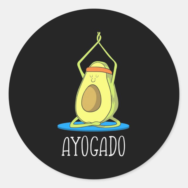 Adesivo Ayogado Avocado Yoga Lover (Frente)