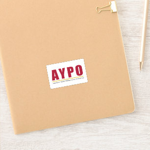 Adesivo AYPO Red Logo White Background Sticker