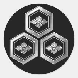 Adesivo Azai Clan Kamon Silver Chrome