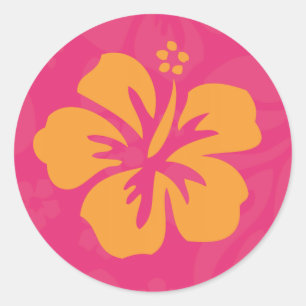 Adesivo Azalea Orange Hibiscus Sticker