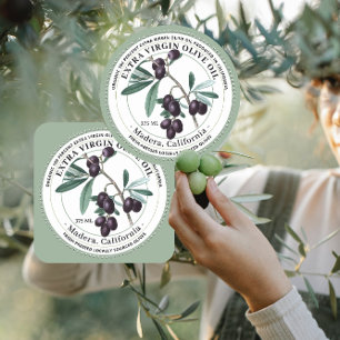 Adesivo Azeite com Vintage — Vinhage Olive Illustrker
