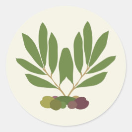 Adesivo Azeitonas e ramos minimalistas.