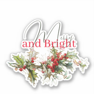 Adesivo Azevinho e frutos Alegre e brilhante