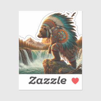 Adesivo Aztec Bear Warrior