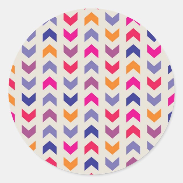 Adesivo Aztec Chevron - padrão colorido (Frente)