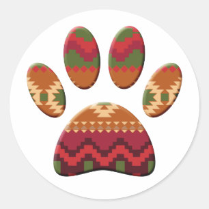Adesivo Aztec Patterno Cachorro Paw