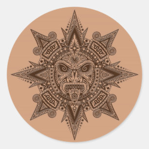 Adesivo Aztec Sun Mask Brown