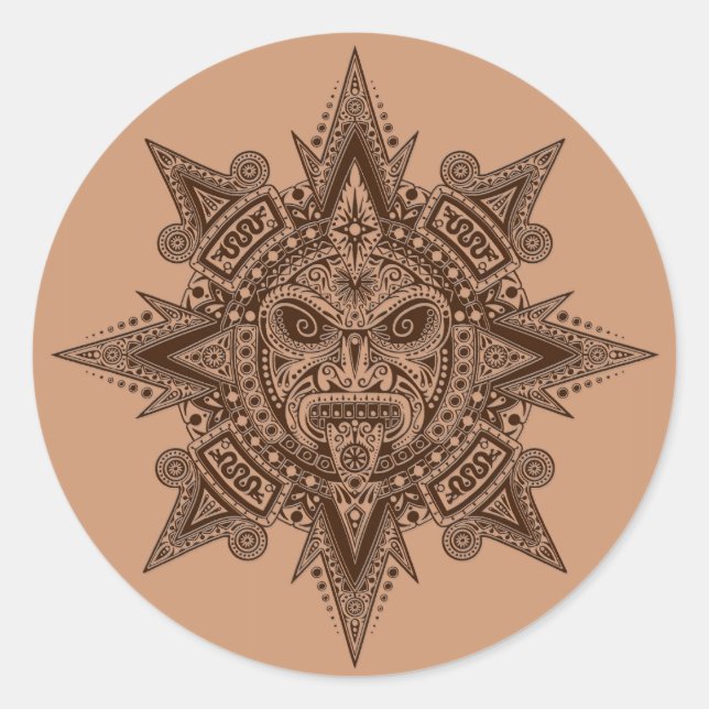 Adesivo Aztec Sun Mask Brown (Frente)