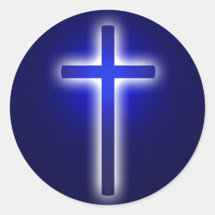 Adesivo Azuis marinhos cristãos religiosos da cruz   do