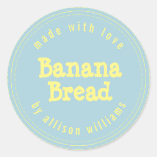 Adesivo Azul Amarelo-Pão-de-Banana moderna caseira