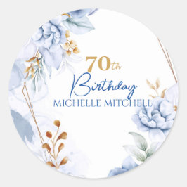 Adesivo Azul Azul de 70 Personalizado Dourado